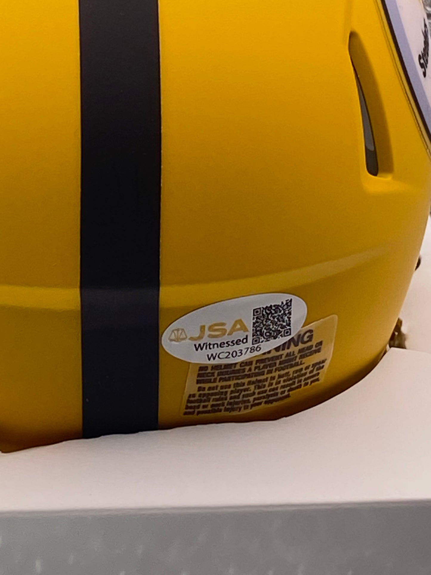 Chris Boswell signed Pittsburgh Steelers Yellow Matte Mini Helmet JSA