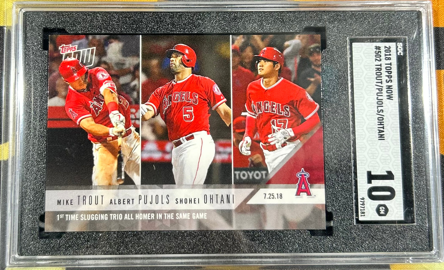 Ohtani / Trout / Pujols 2018 Topps Now #502 PSA 10 Gem Mint Los Angeles Angels