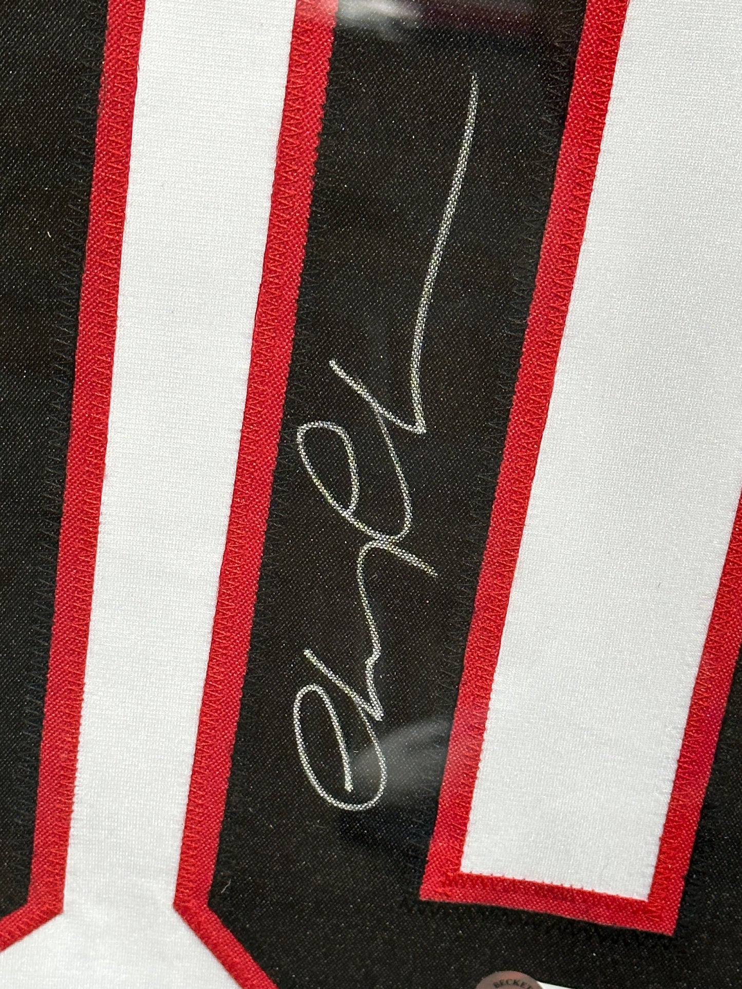 Chevy Chase Signed Framed White Jersey Beckett Chicago Blackhawks