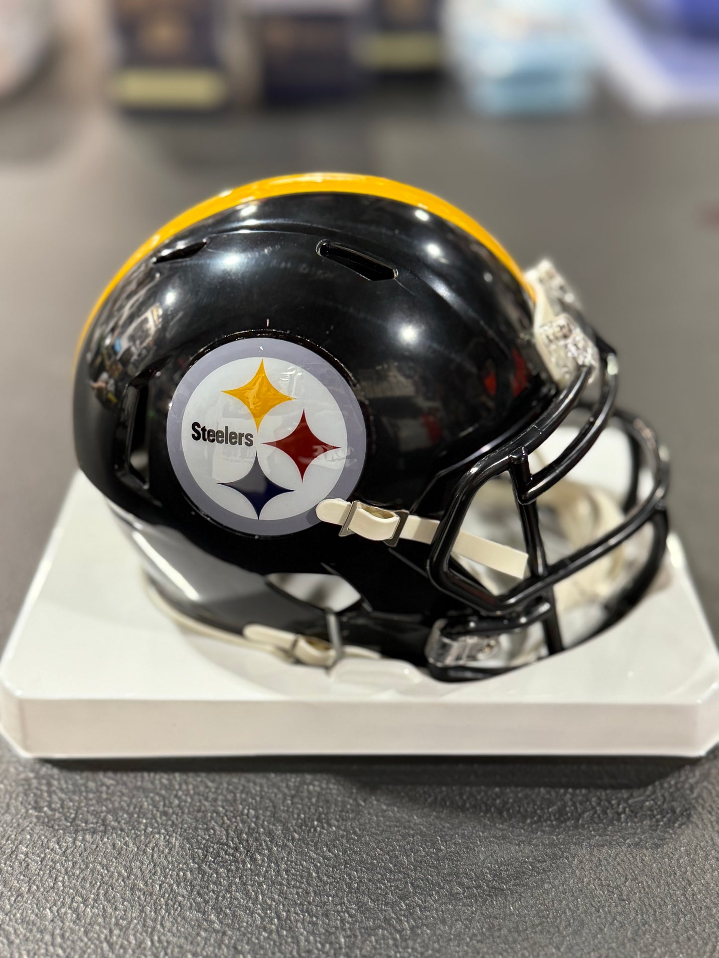 MALIK HARRISON Signed Pittsburgh Steelers Mini Helmet JSA Black