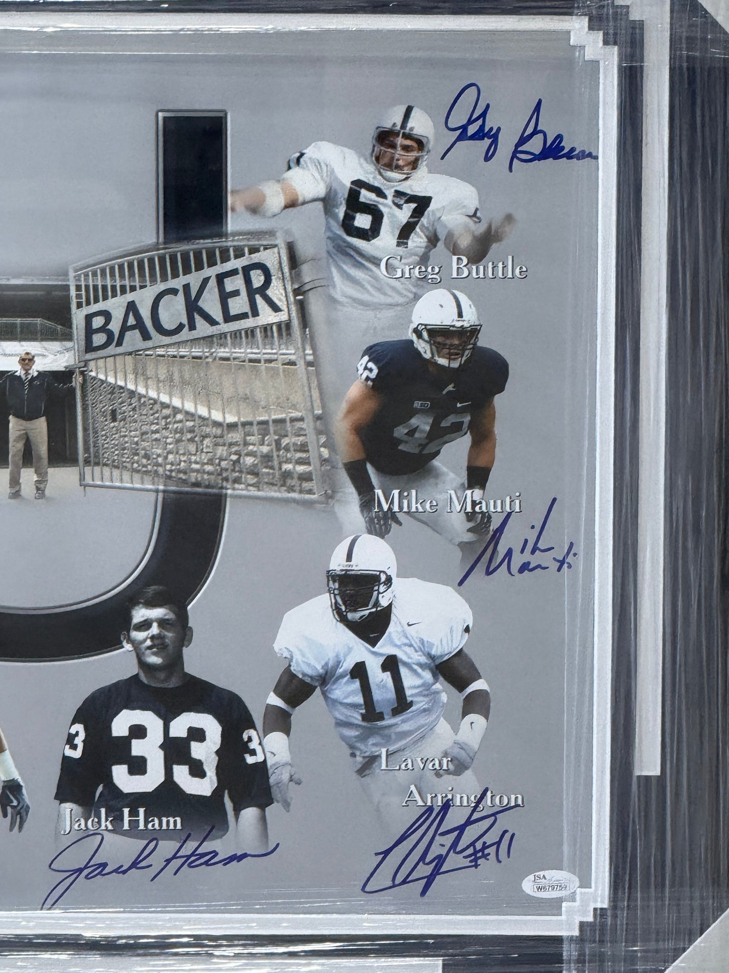 Penn State Linebacker U Autographed 16x20 Photo 8 Signature JSA authentication