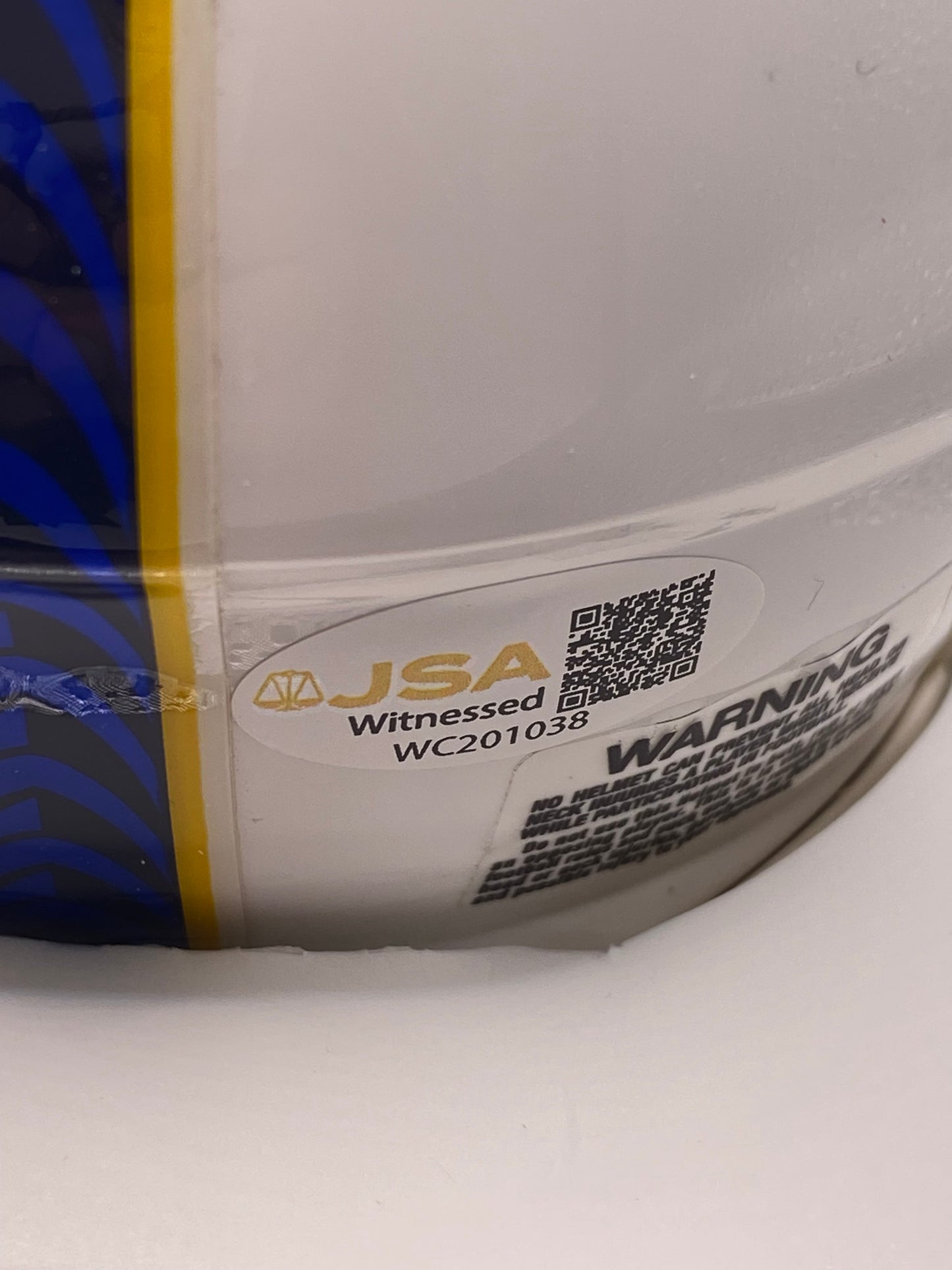 Mason Heintschel Full Name Signed Mini White Speed Pittsburgh Panthers Pitt Helmet JSA