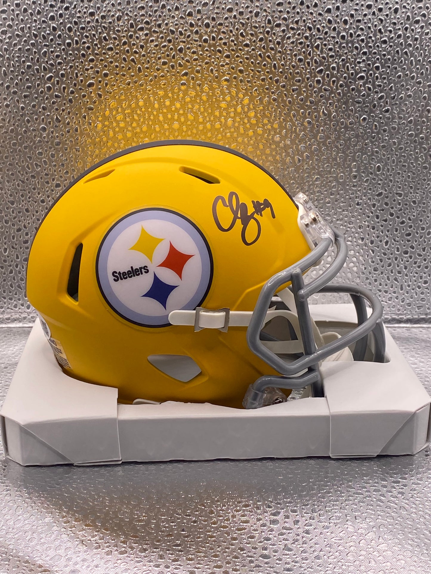 Chris Boswell signed Pittsburgh Steelers Yellow Matte Mini Helmet JSA