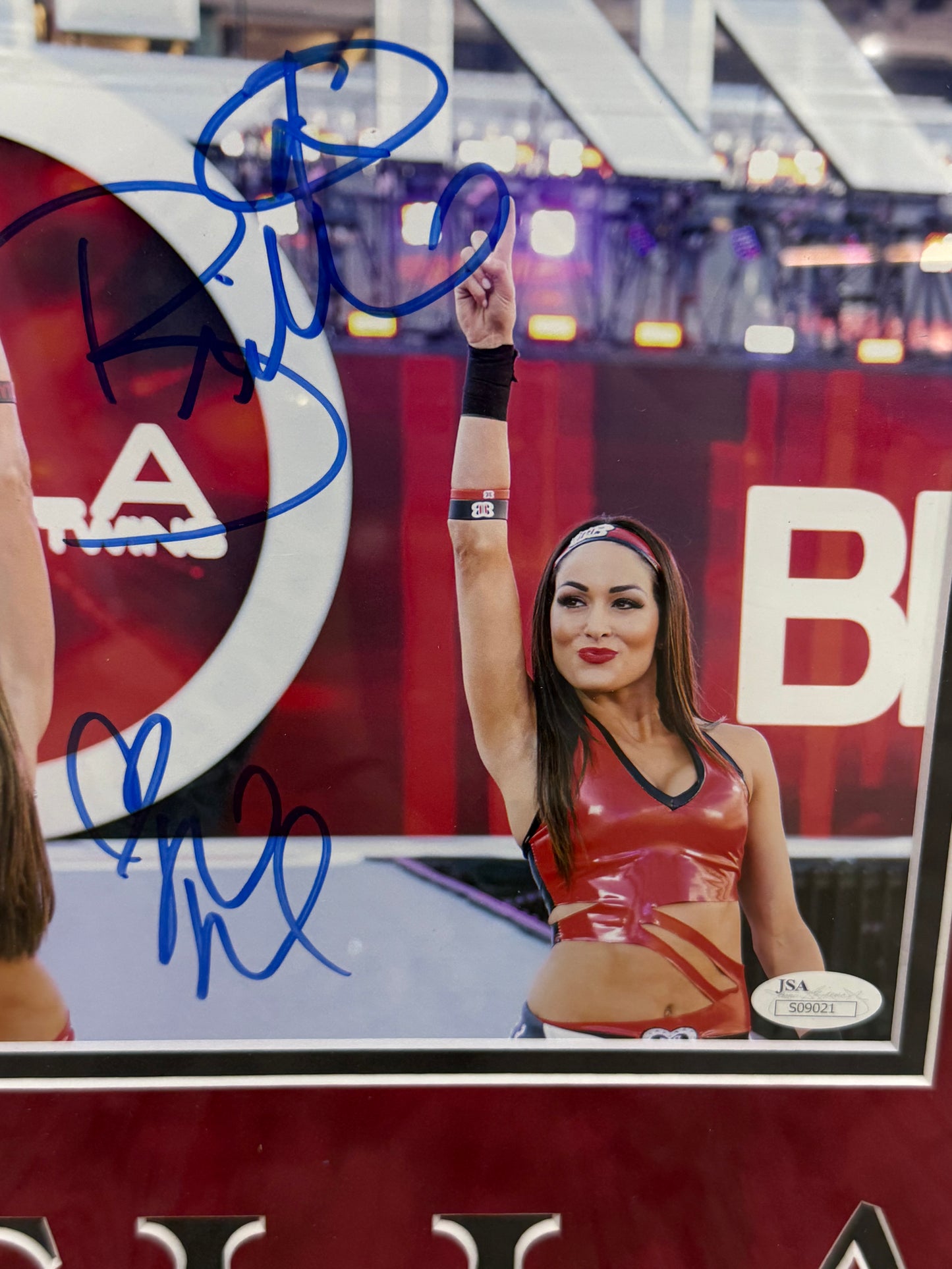 The Bella Twins Signed Autographed Matted Photo JSA WWE