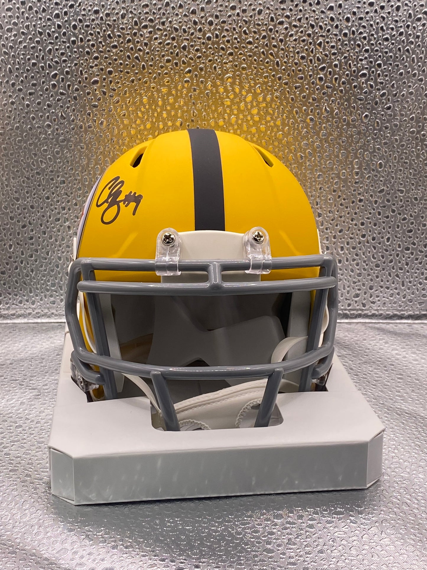 Chris Boswell signed Pittsburgh Steelers Yellow Matte Mini Helmet JSA