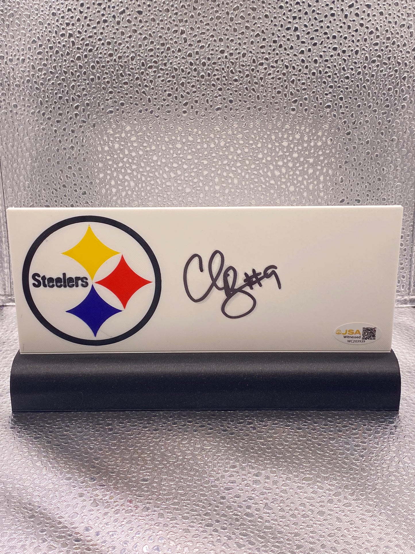 Chris Boswell signed 3D Printed Plaque JSA