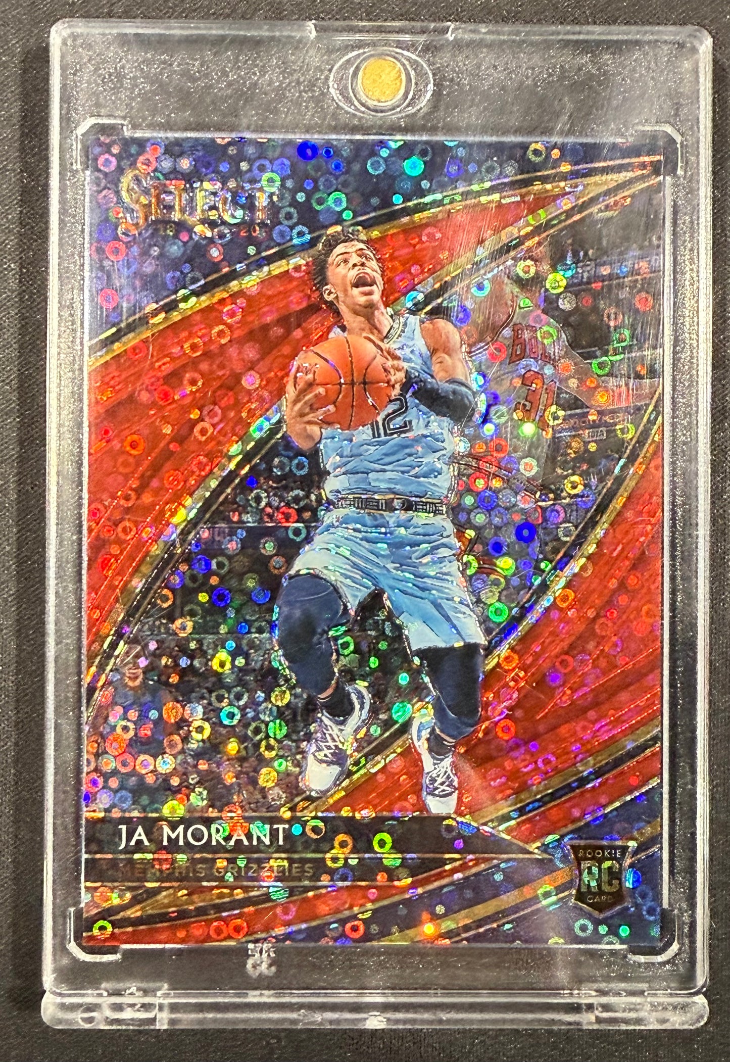 2019 Select Courtside Hybrid Red Disco Prizm /49 Ja Morant Memphis Grizzlies