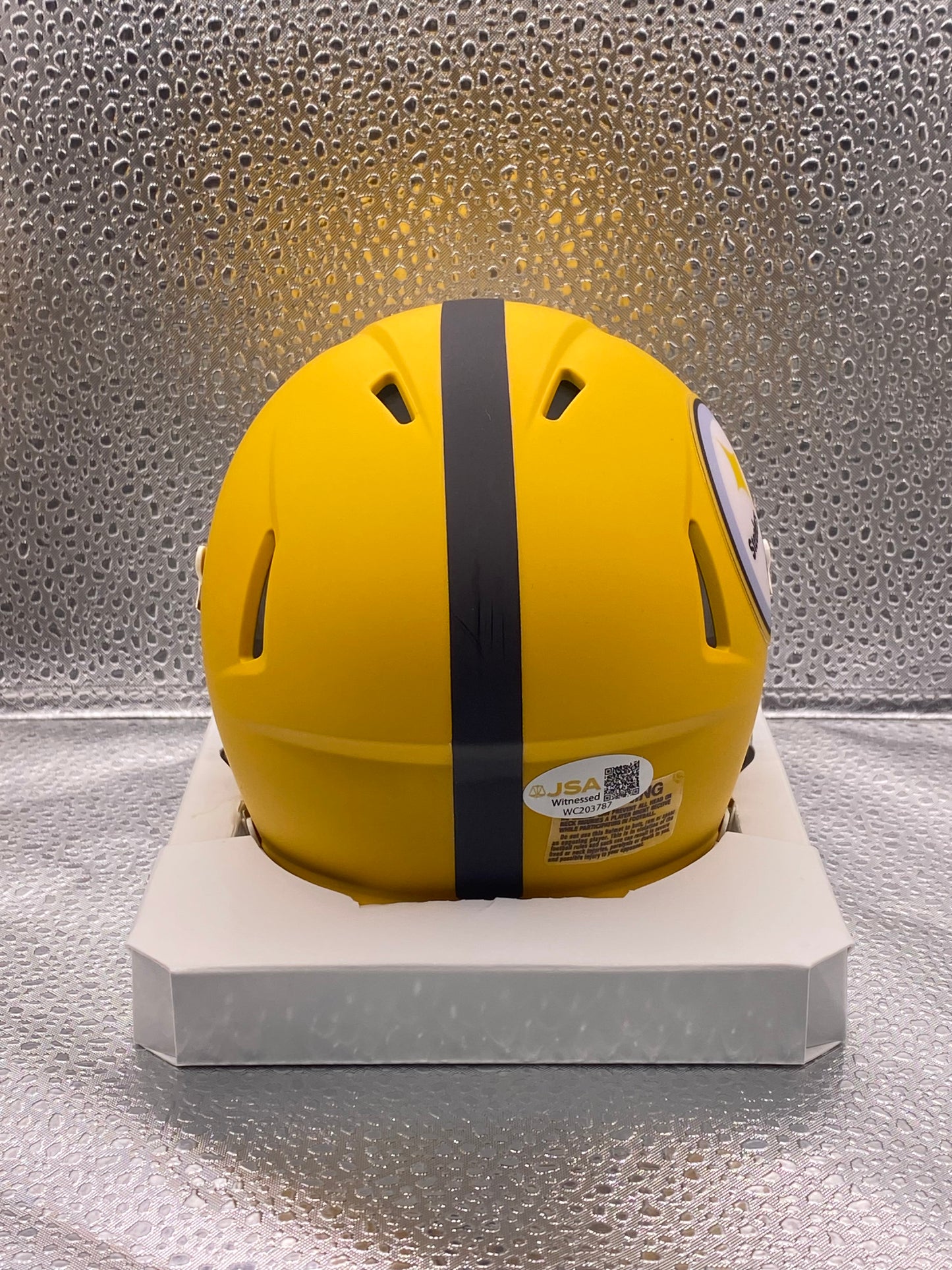 Chris Boswell signed Pittsburgh Steelers Yellow Matte Mini Helmet JSA