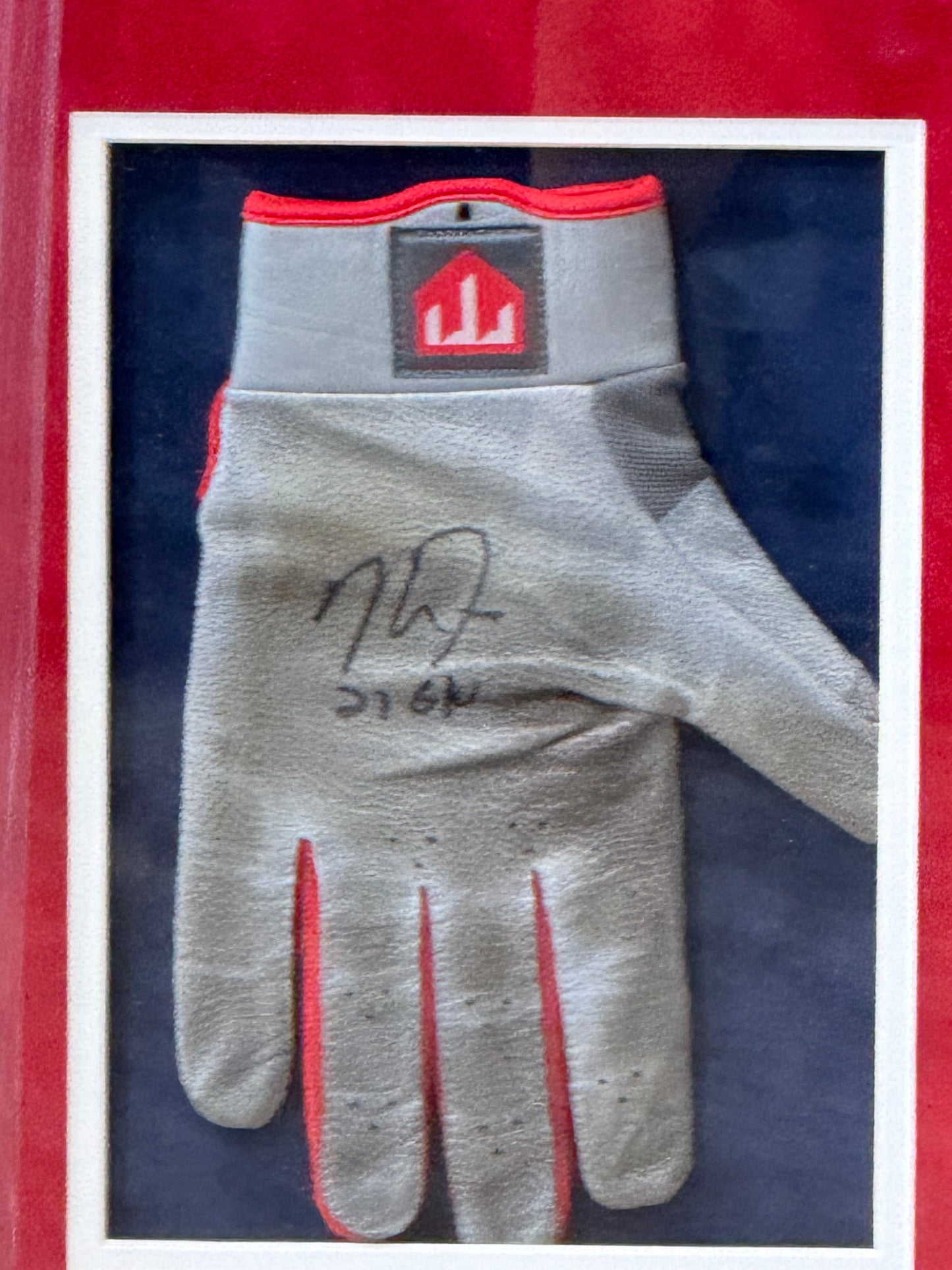 Mike Trout 2021 Framed Game Used Batting Gloves Autographed Anderson Los Angeles