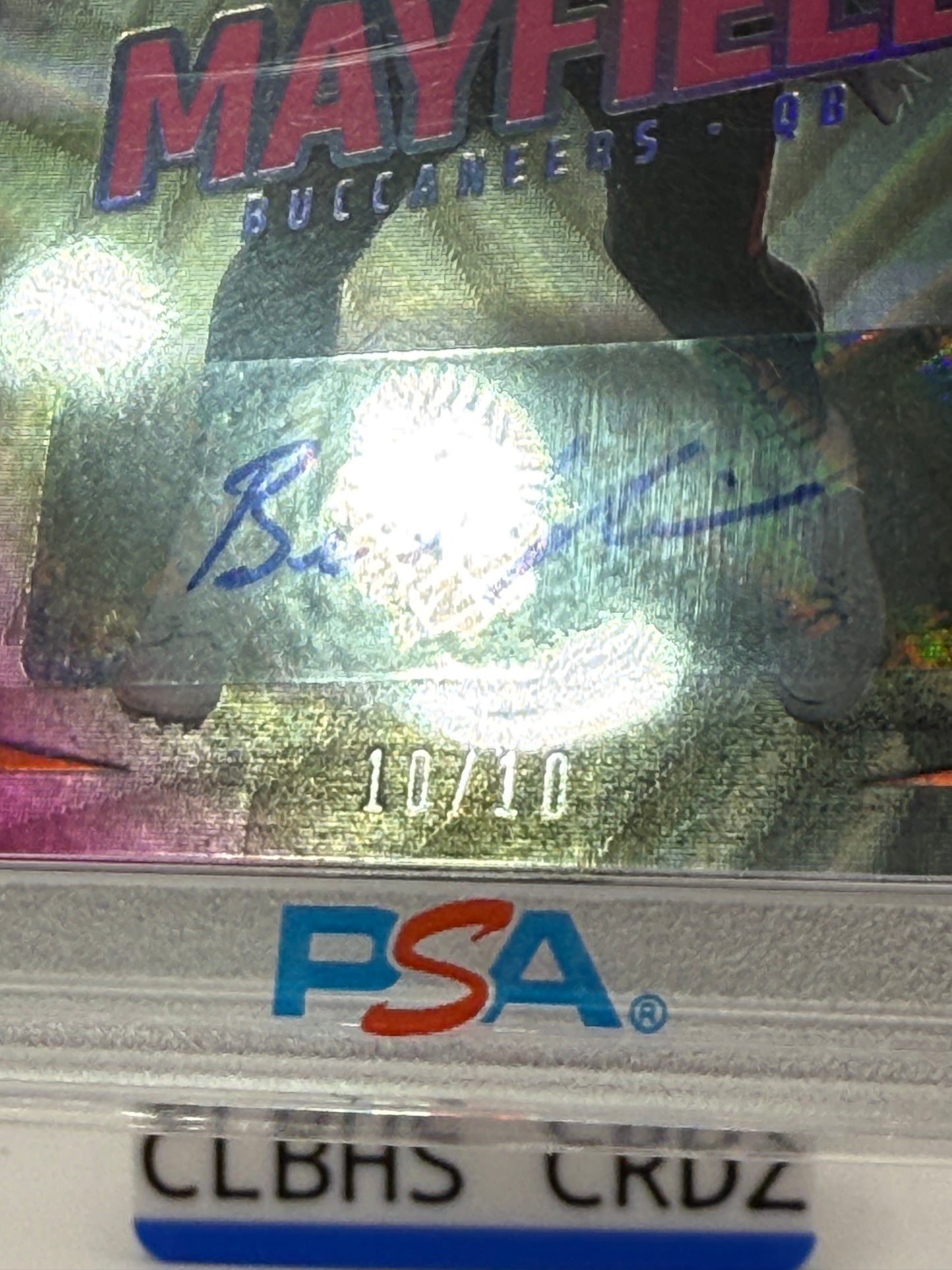 2024 Panini Luminance Baker Mayfield Auto Vivid 10/10 Tampa Bay Buccaneers PSA 9