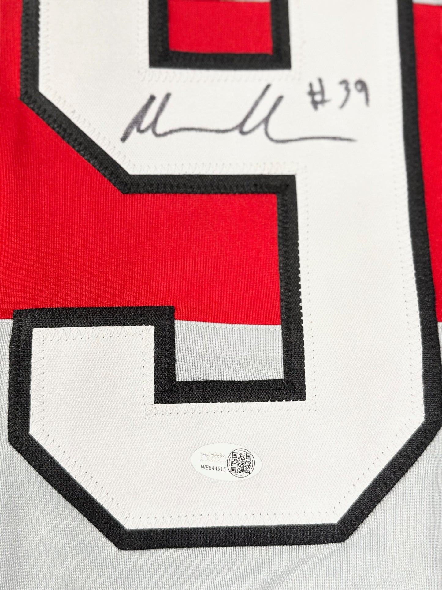 Malik Harrison Certified Signed/Autographed custom Buckeye Jersey Jsa Red/Gray