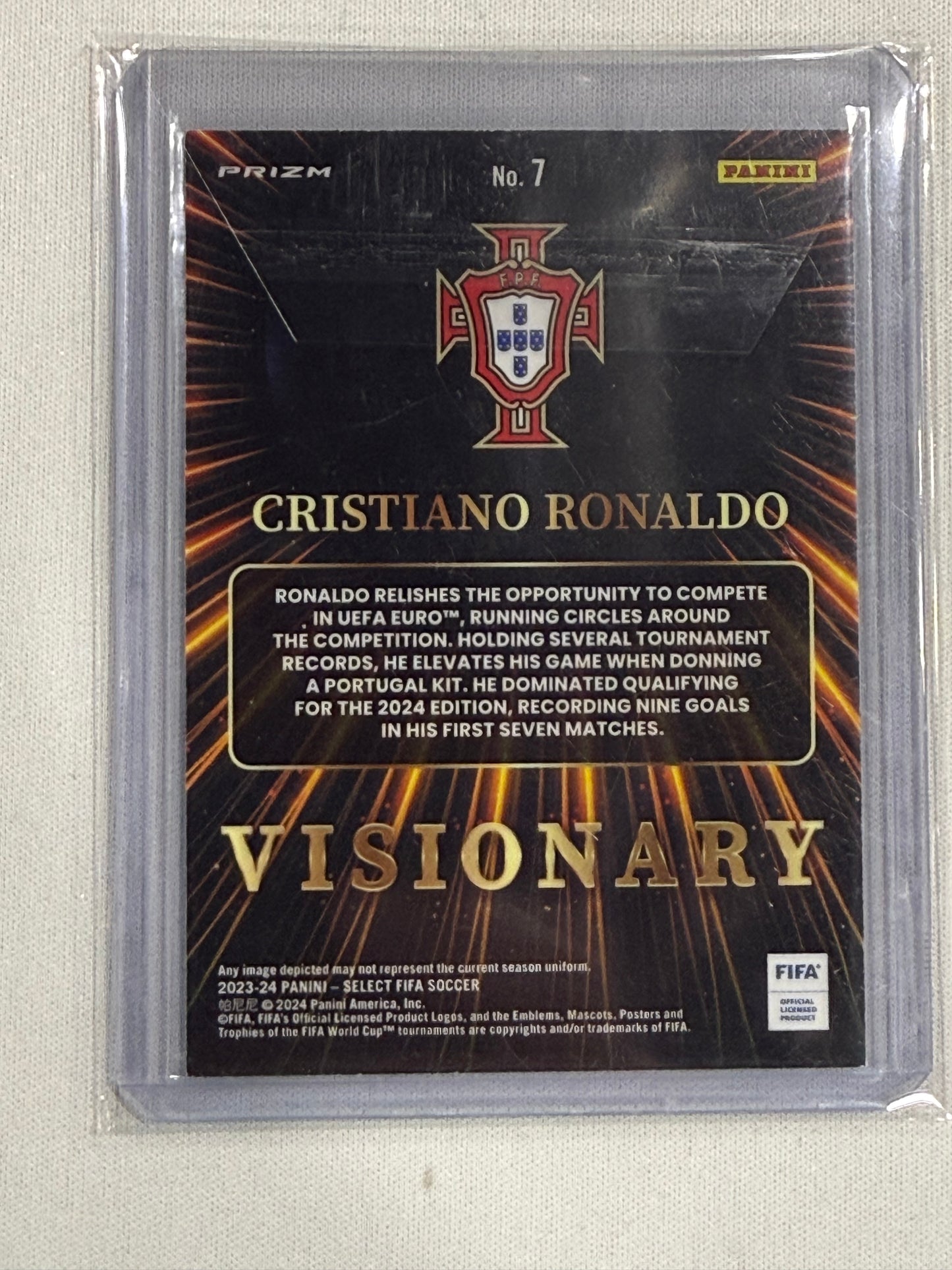 2023-24 Panini Select FIFA Cristiano Ronaldo #7 Visionary SP