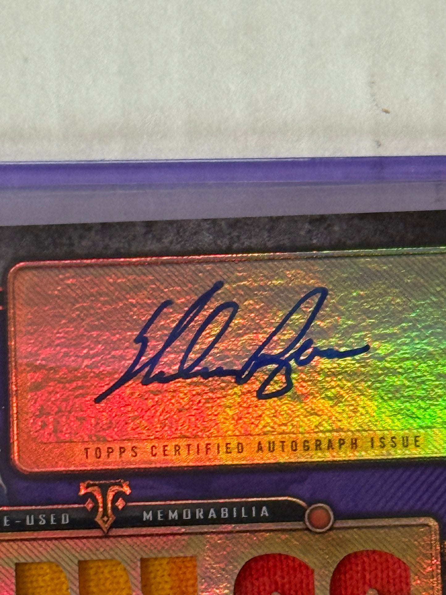 2024 Topps Triple Threads Nolan Ryan Game Used Relic Auto /27 Purple Foil Astros