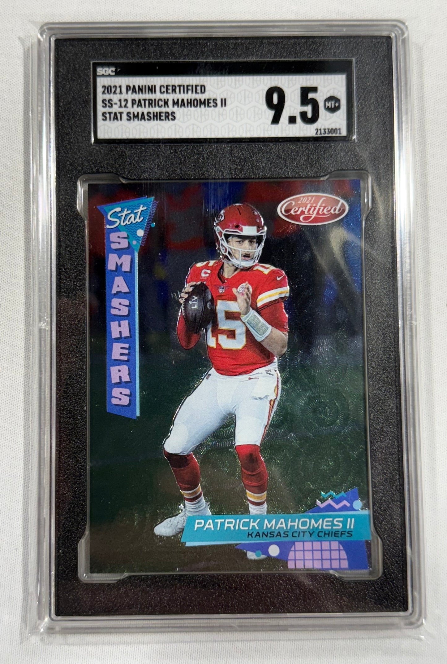 Patrick Mahomes II 2021 Panini Certified STAT SMASHERS SS-12 SP SGC 9.5 Chiefs