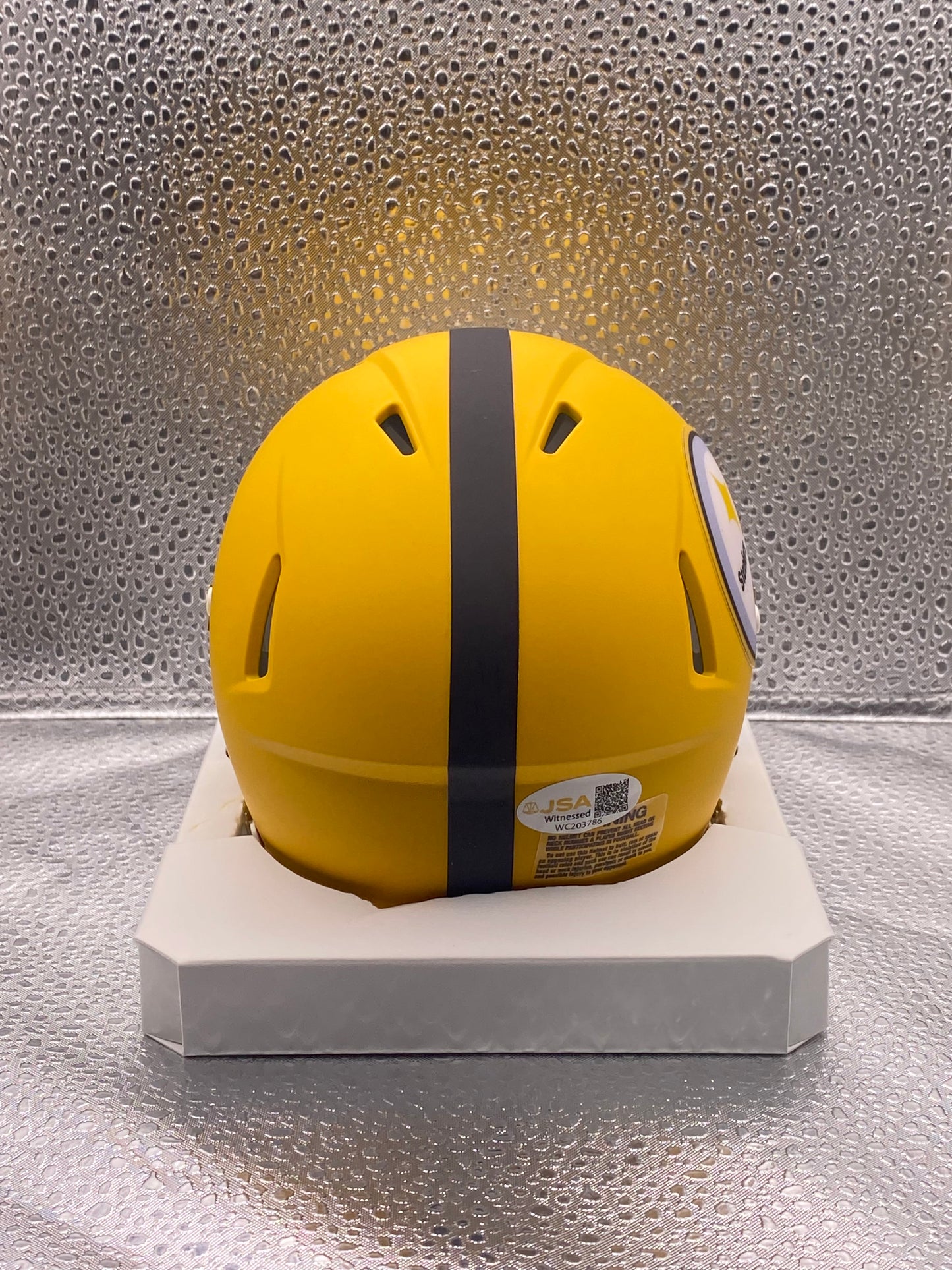 Chris Boswell signed Pittsburgh Steelers Yellow Matte Mini Helmet JSA