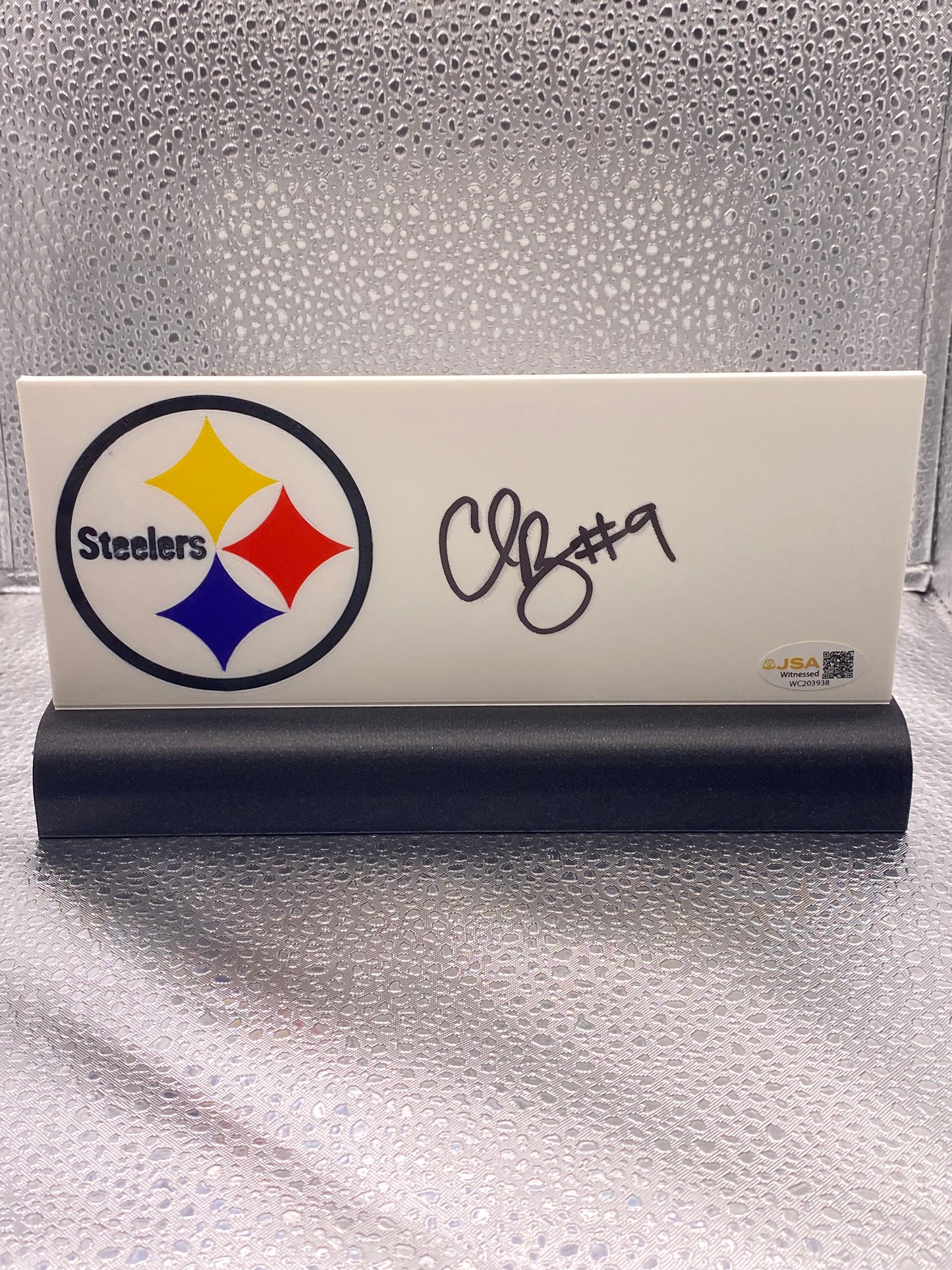 Chris Boswell signed 3D Printed Plaque JSA