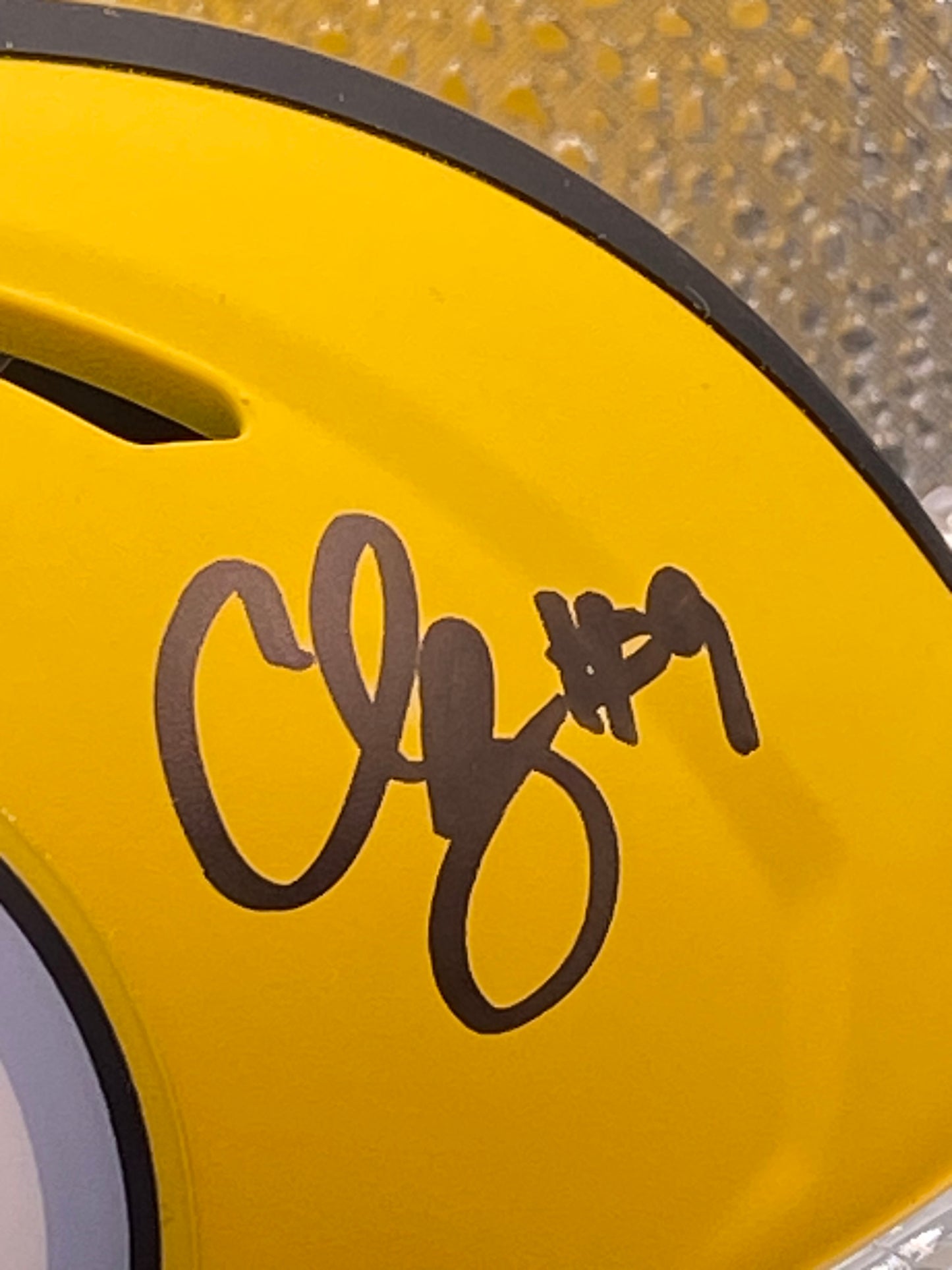 Chris Boswell signed Pittsburgh Steelers Yellow Matte Mini Helmet JSA