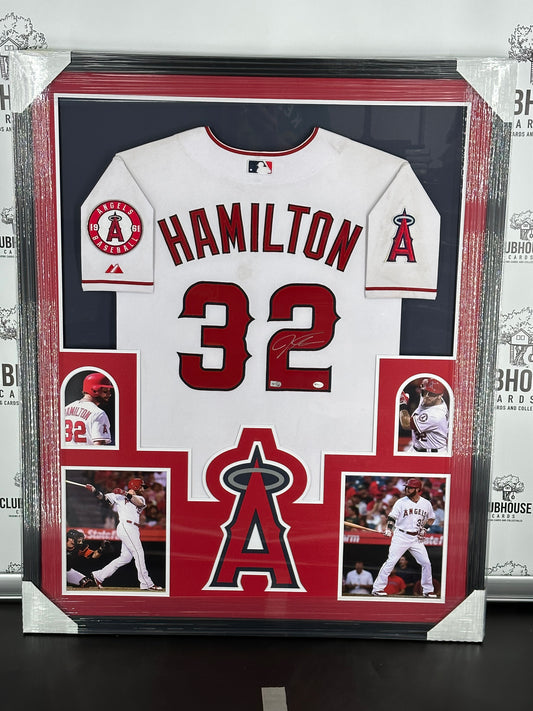JOSH HAMILTON Signed Framed Jersey Anaheim Angels MLB Authentication