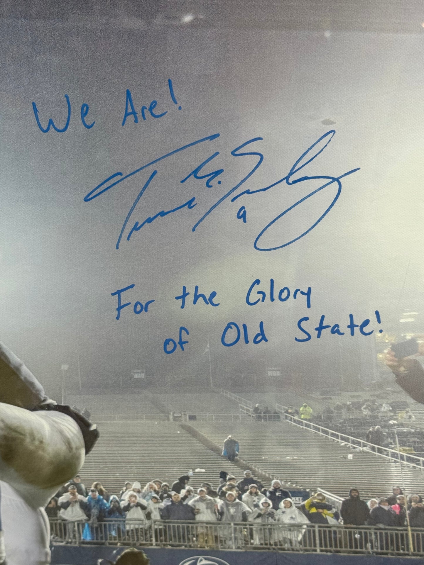 Trace McSorley Signed/Inscribed 20x24 Photo Penn State Football Framed