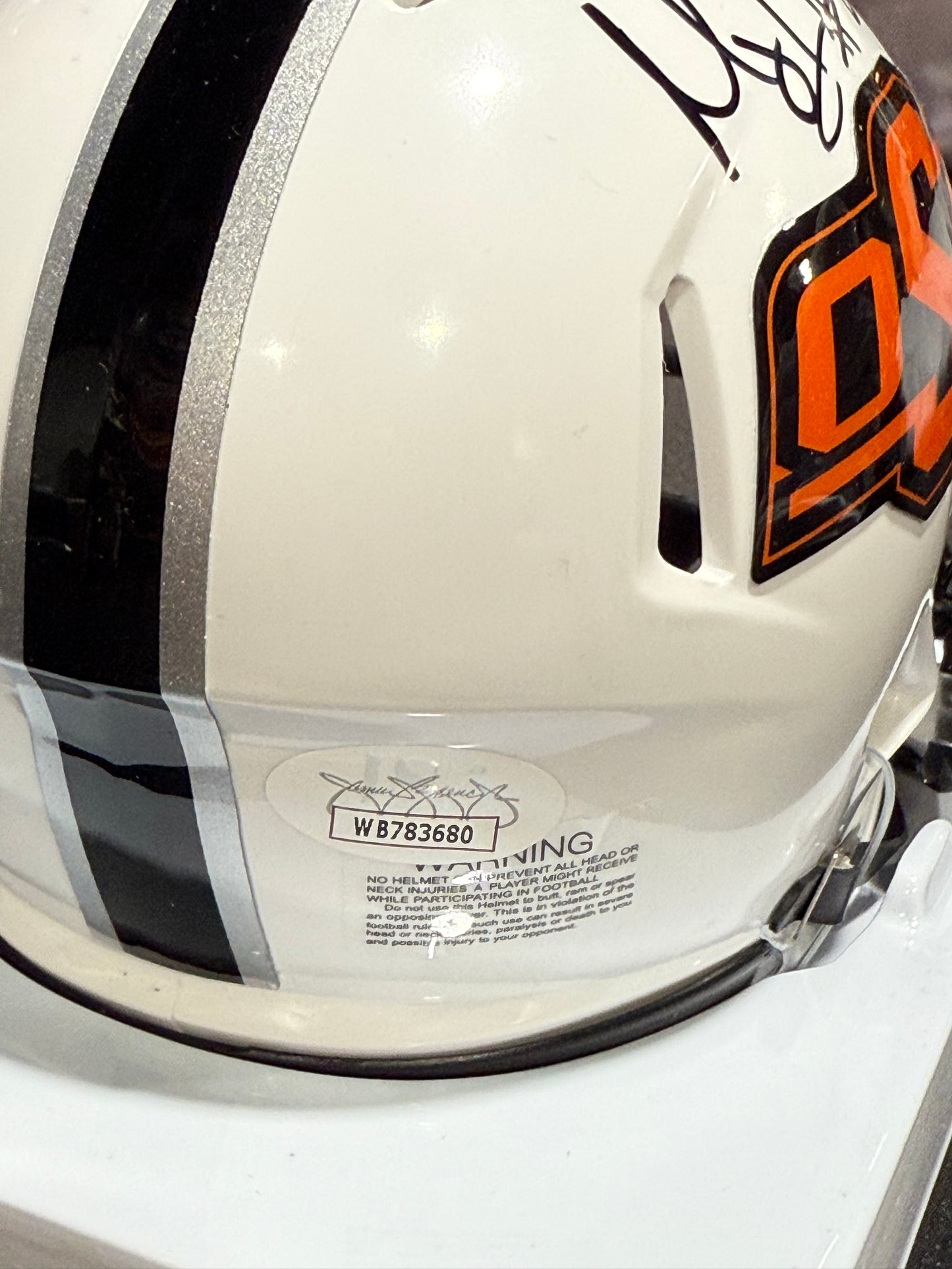 Mason Rudolph Oklahoma State Cowboys JSA COA Autographed Mini Helmet White