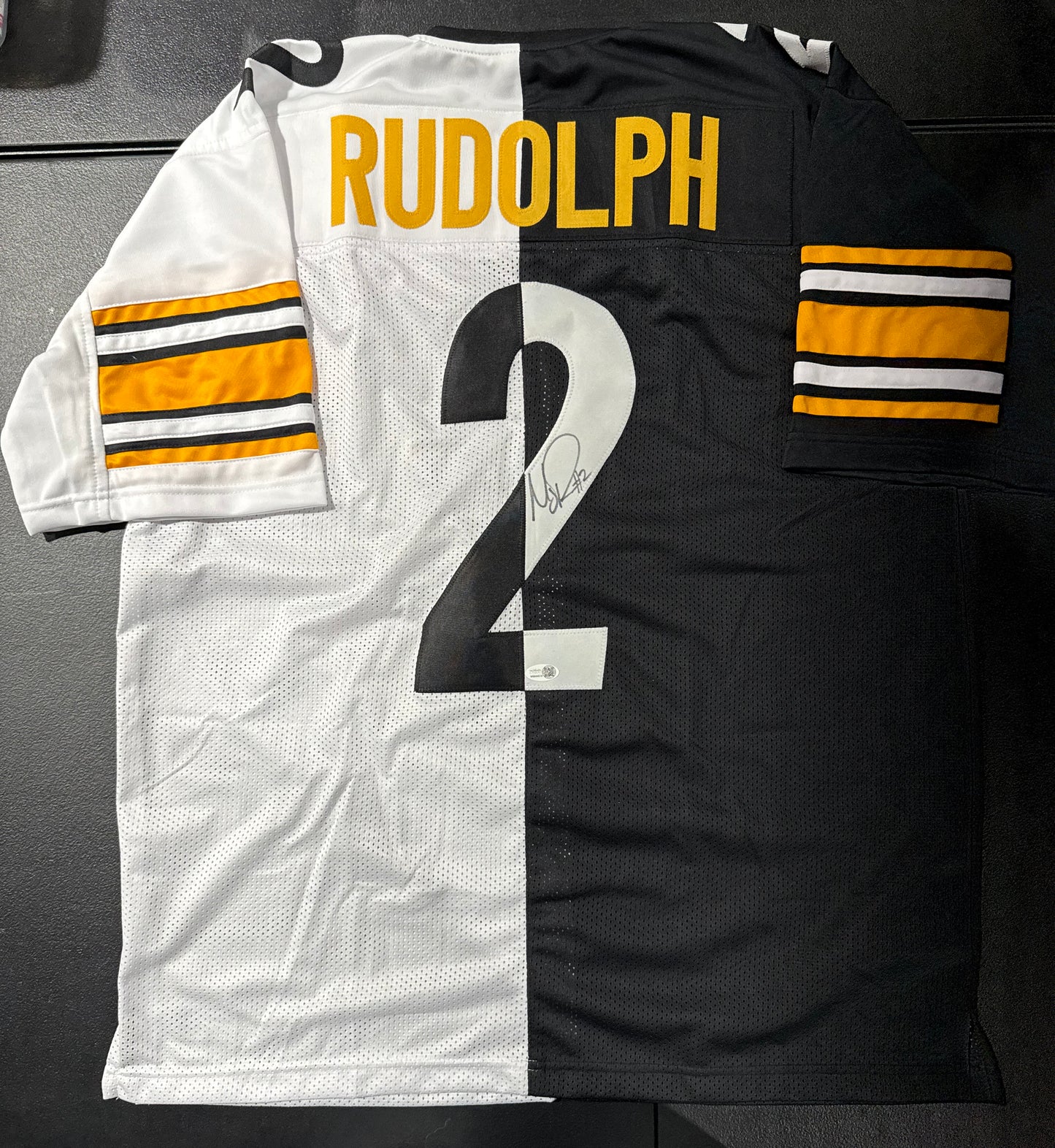Mason Rudolph Signed Pittsburgh Steelers Custom Jersey Jsa Split