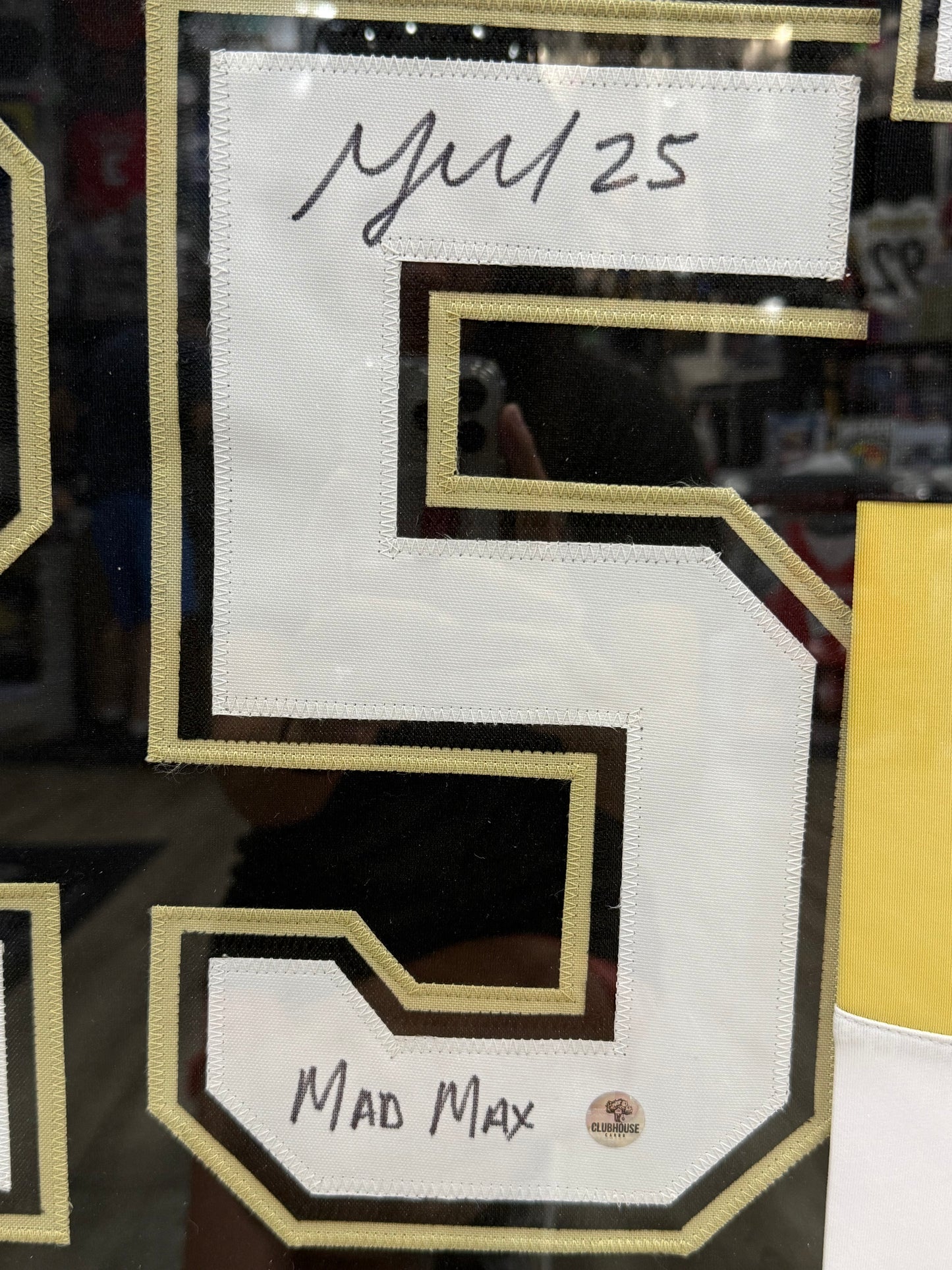 MAX TALBOT SIGNED Framed Custom Jersey Black Penguins Clubhouse Cards “Mad Max”