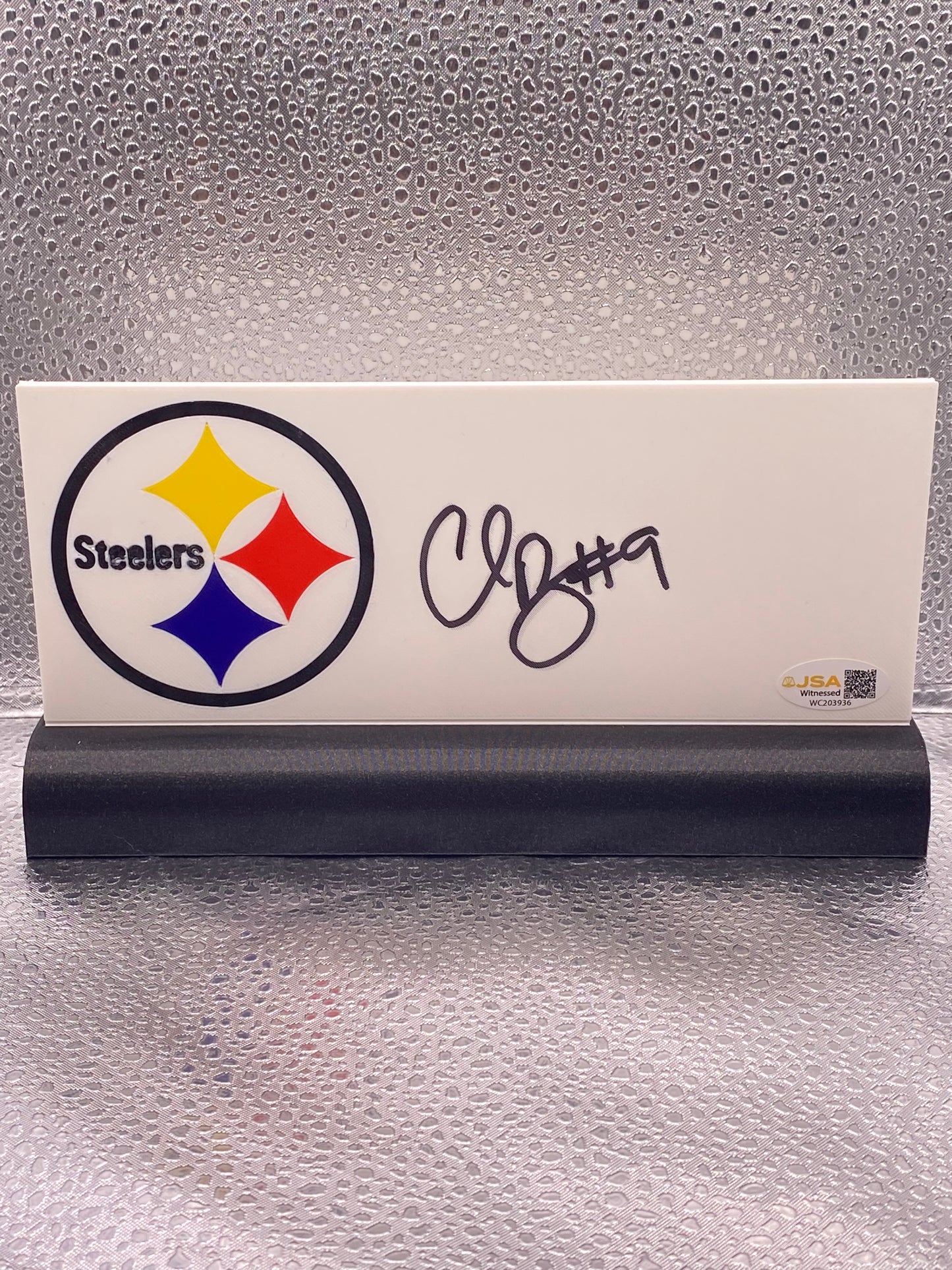 Chris Boswell signed 3D Printed Plaque JSA
