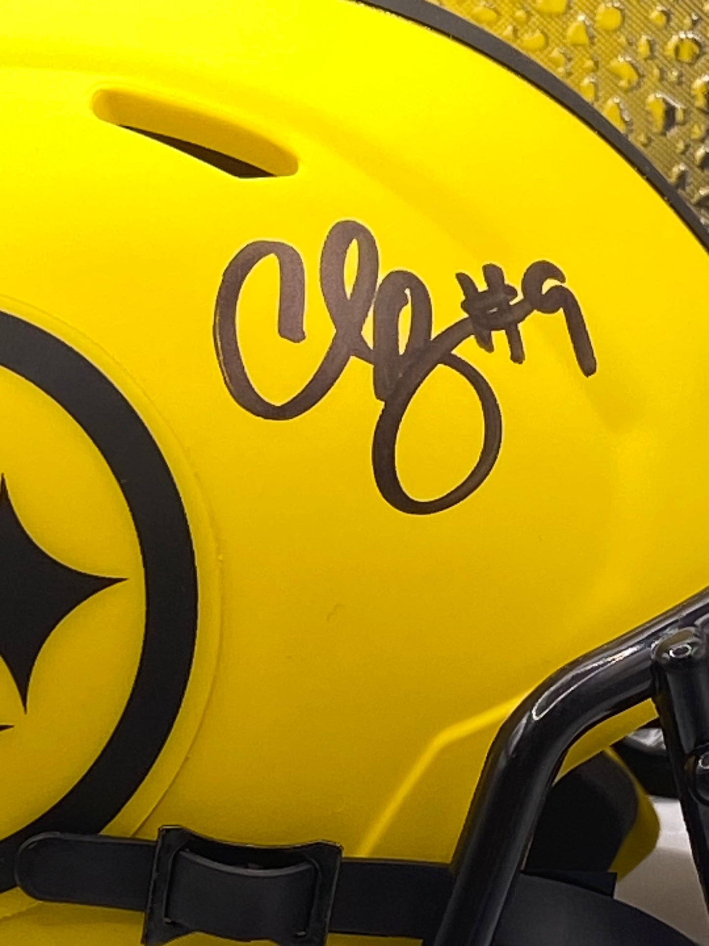 Chris Boswell signed Pittsburgh Steelers Rave Mini Helmet JSA
