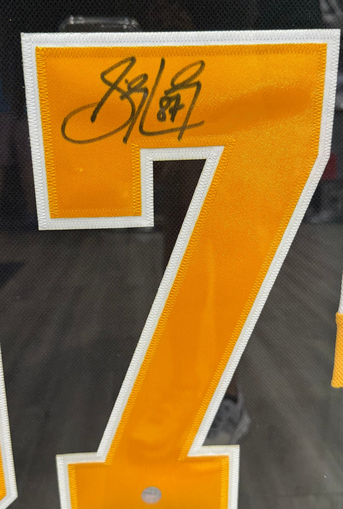 Sidney Crosby Auto Black Jersey Frameworth Pittsburgh Penguins 2 Photo Fanatics