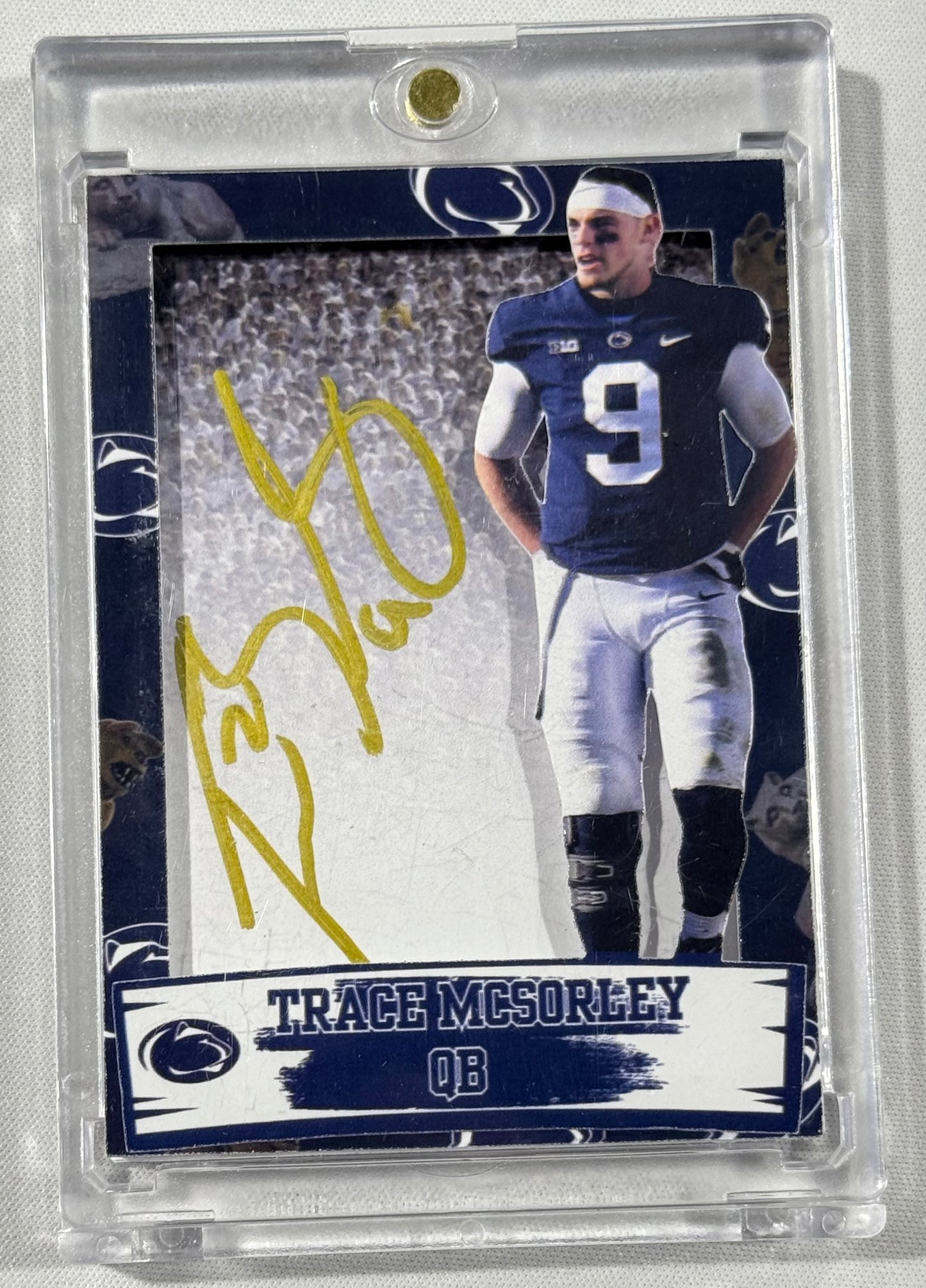 Trace McSorley Signed Custom Card Penn State Hands Back