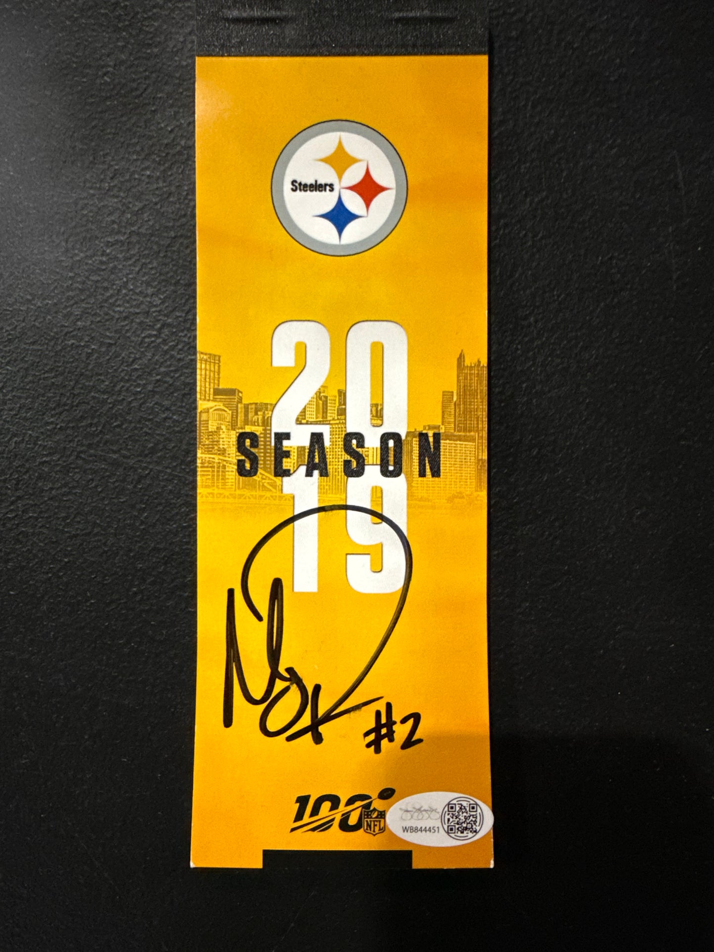 Mason Rudolph Signed 2019 PITTSBURGH STEELERS COMPLETE SET SEASON TICKETS JSA