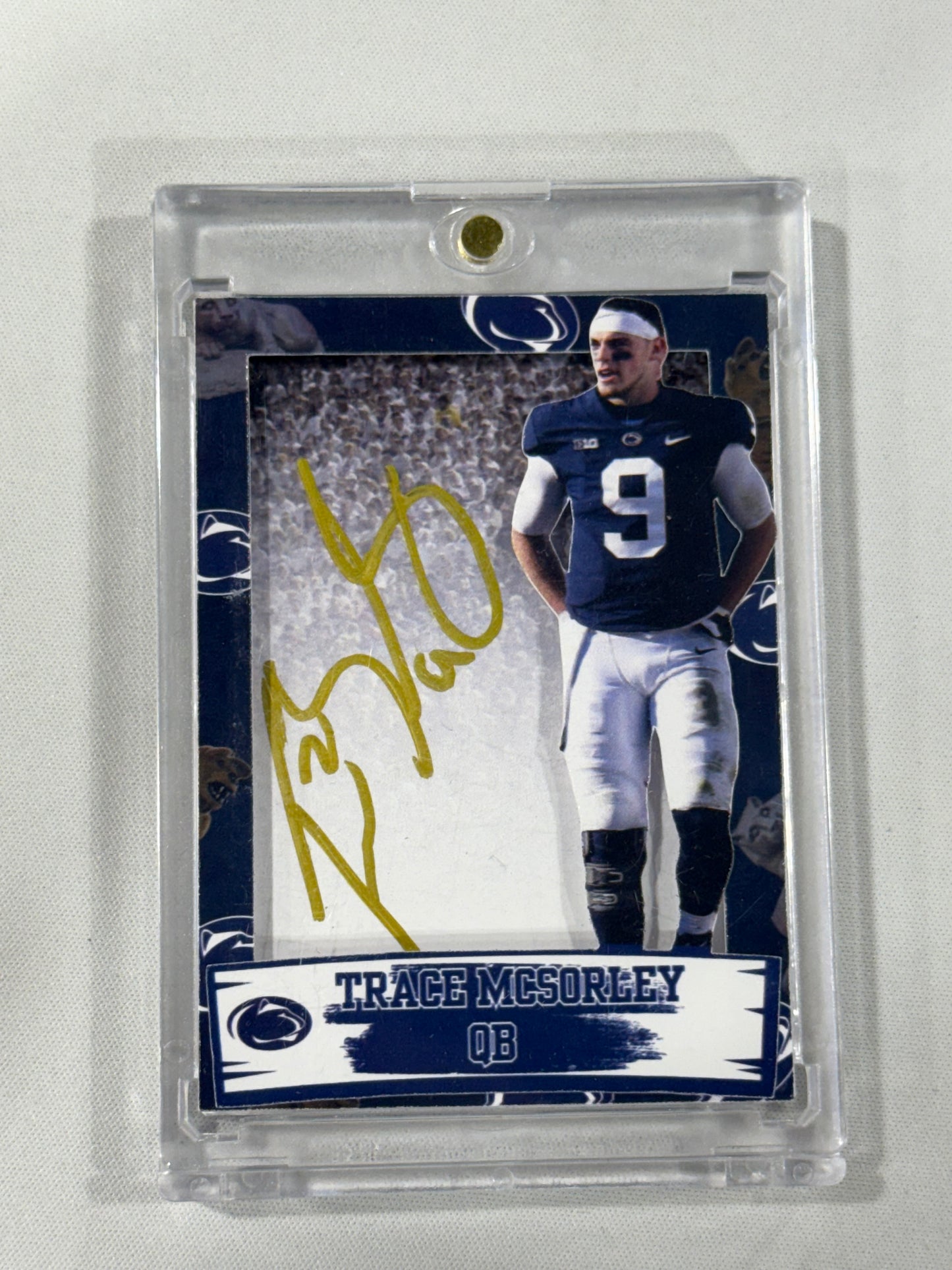 Trace McSorley Signed Custom Card Penn State Hands Back