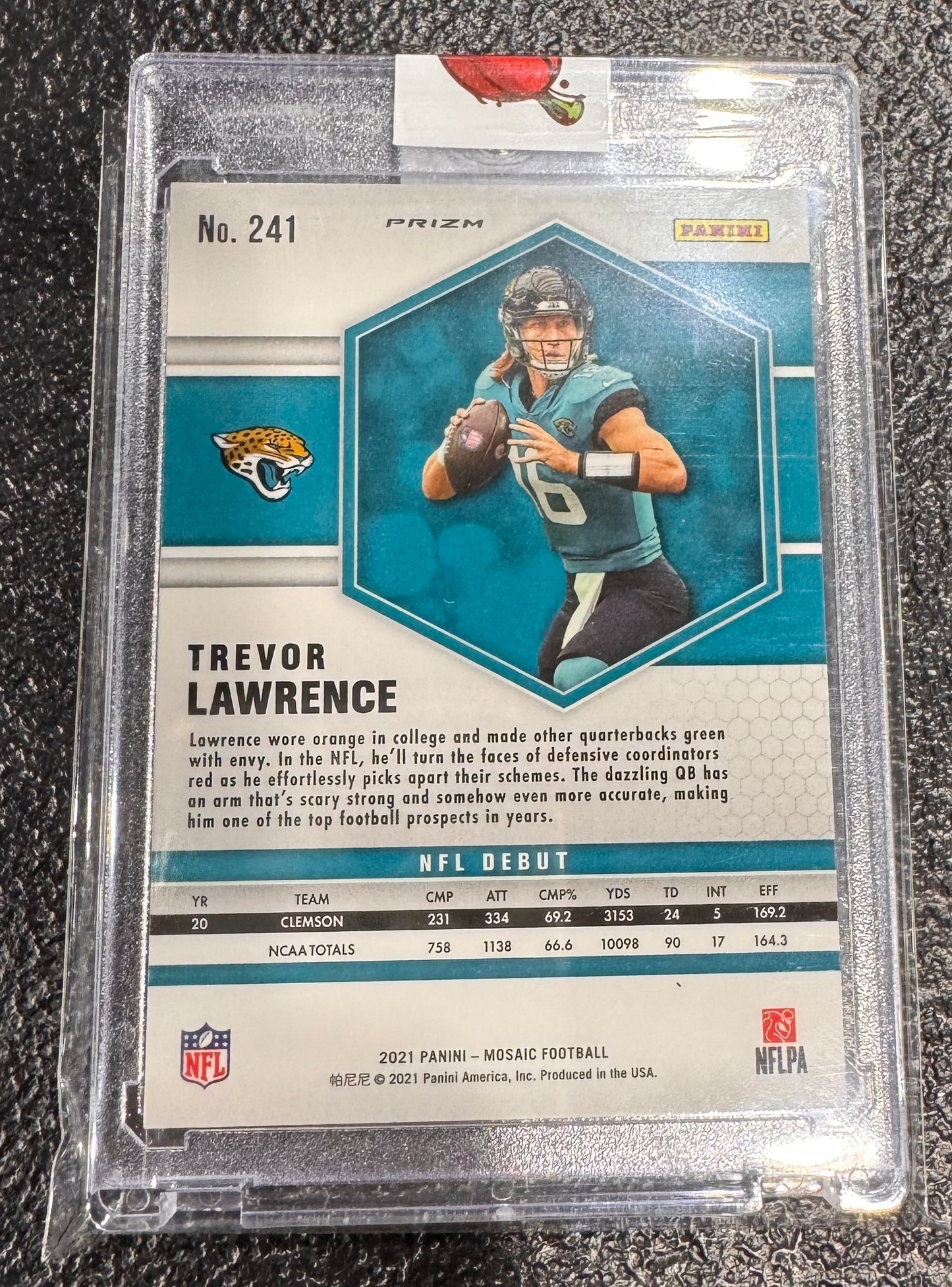TREVOR LAWRENCE 2021 MOSAIC NFL DEBUT ROOKIE GENESIS SSP RC PSA 10 CASE HIT SSP!