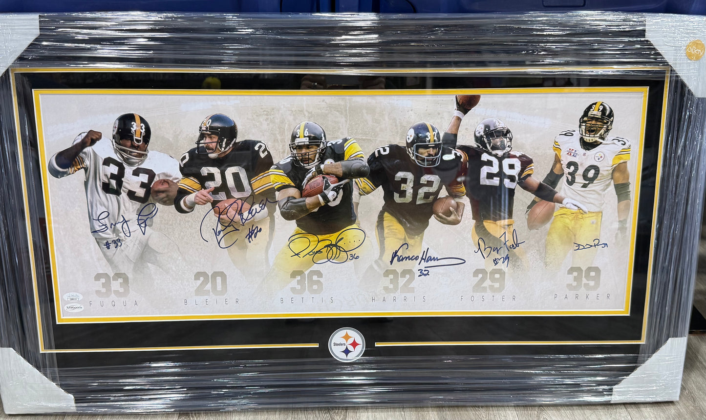 Pittsburgh Steelers RB Signed Photo Legacy Franco Harris/John Fuqua/Barry Foster