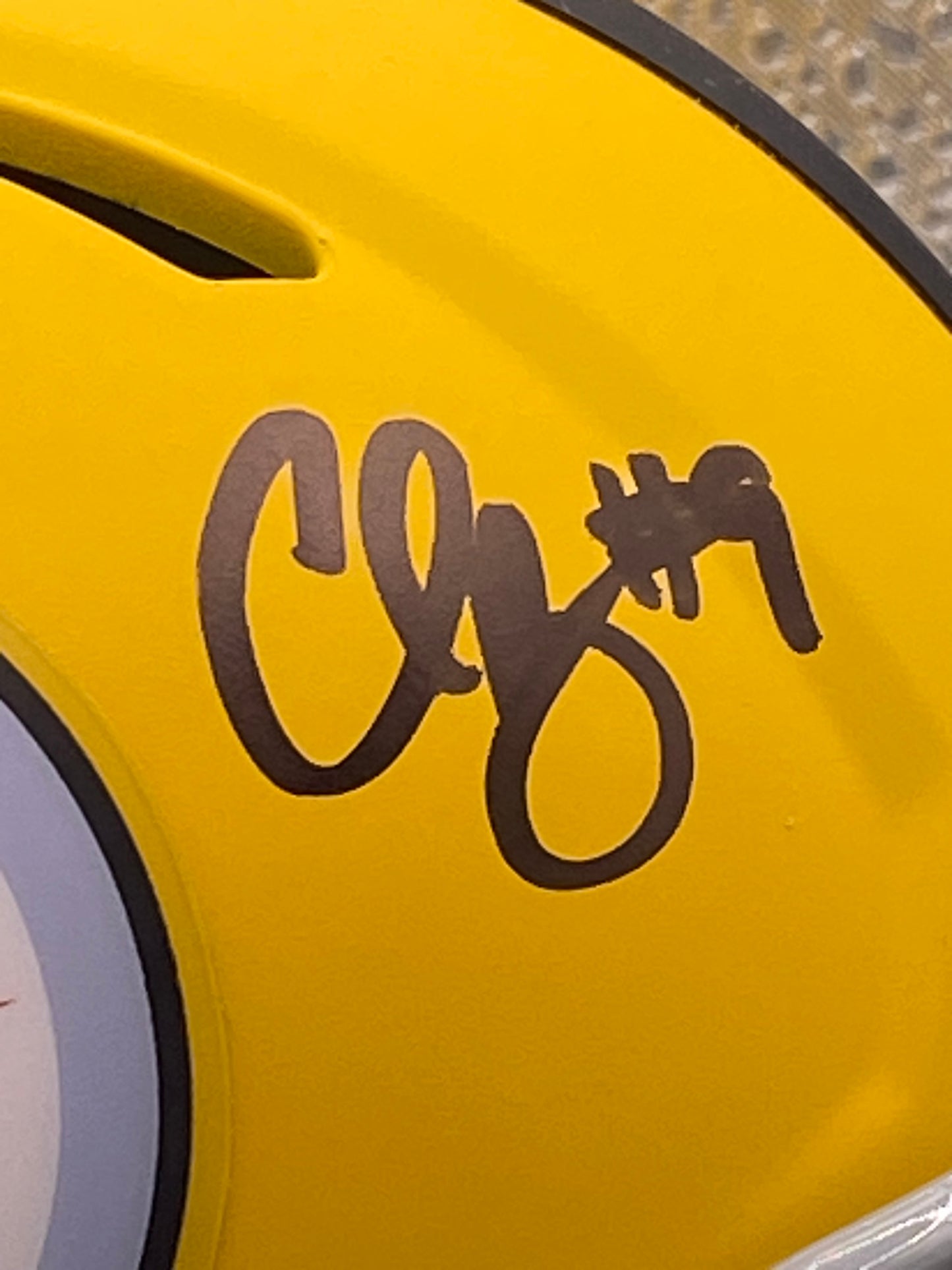 Chris Boswell signed Pittsburgh Steelers Yellow Matte Mini Helmet JSA