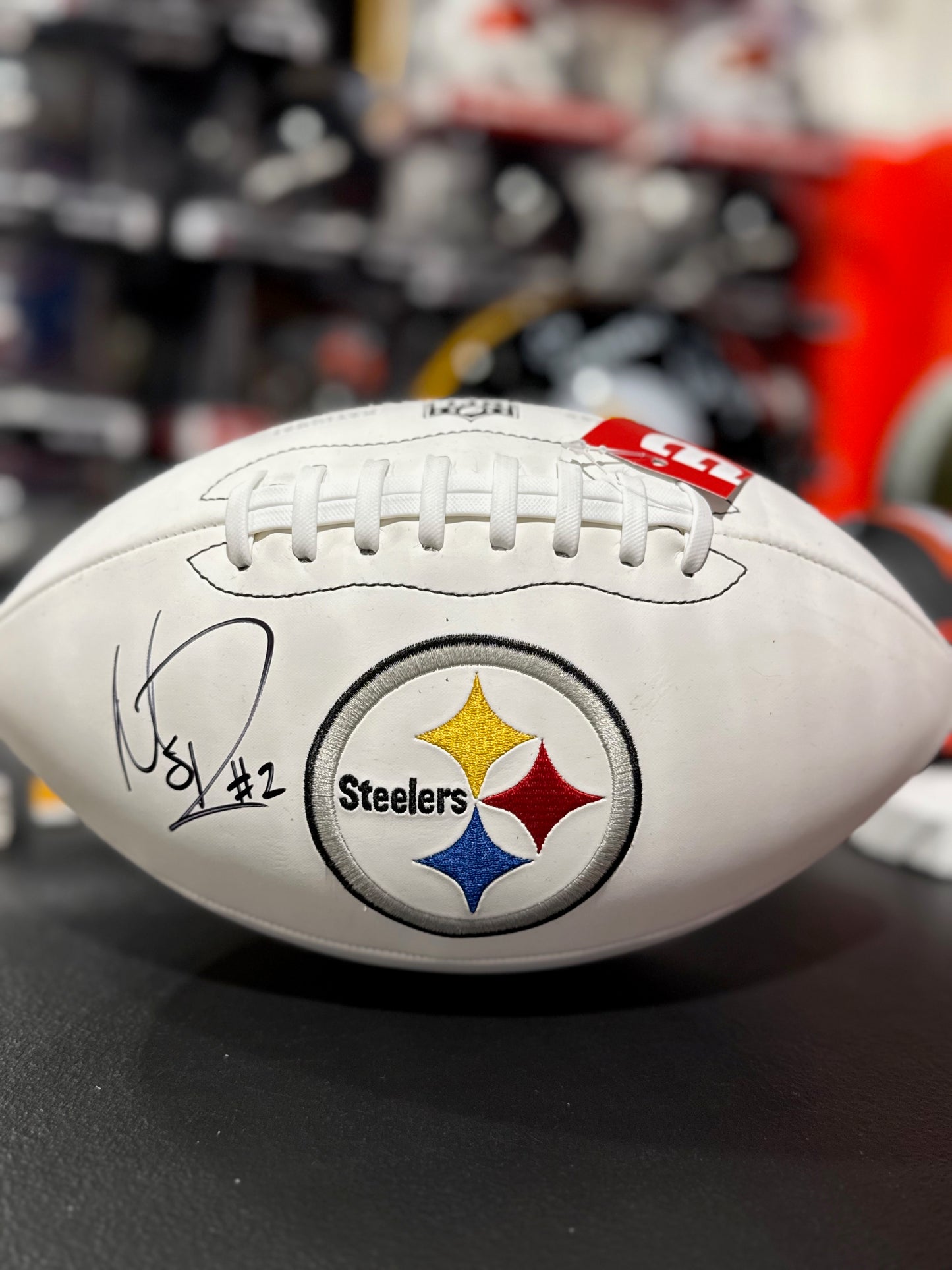 Mason Rudolph Autographed Football Pittsburgh Steelers JSA