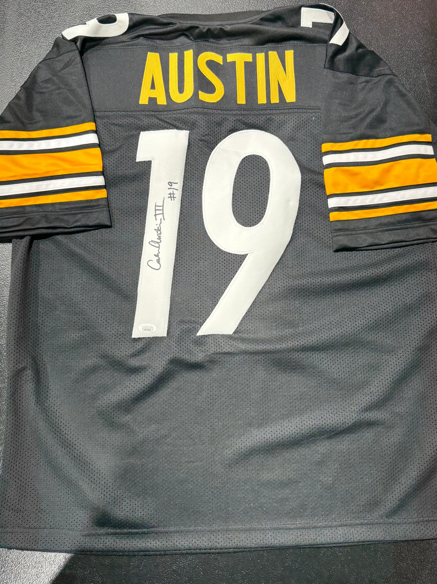 Calvin Austin III #19 Signed Jersey Pittsburgh Steelers JSA Long Version