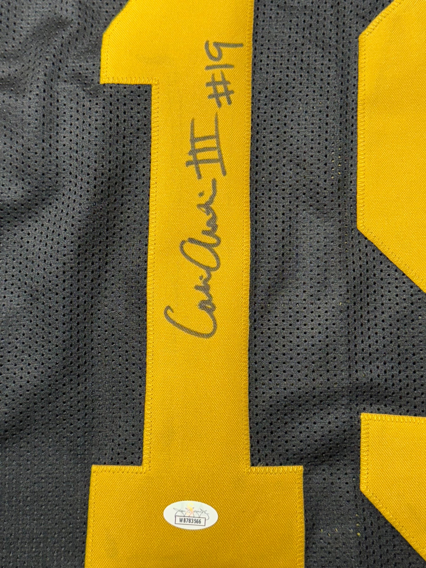 Calvin Austin III #19 Signed Jersey Pittsburgh Steelers JSA Long Version Alt