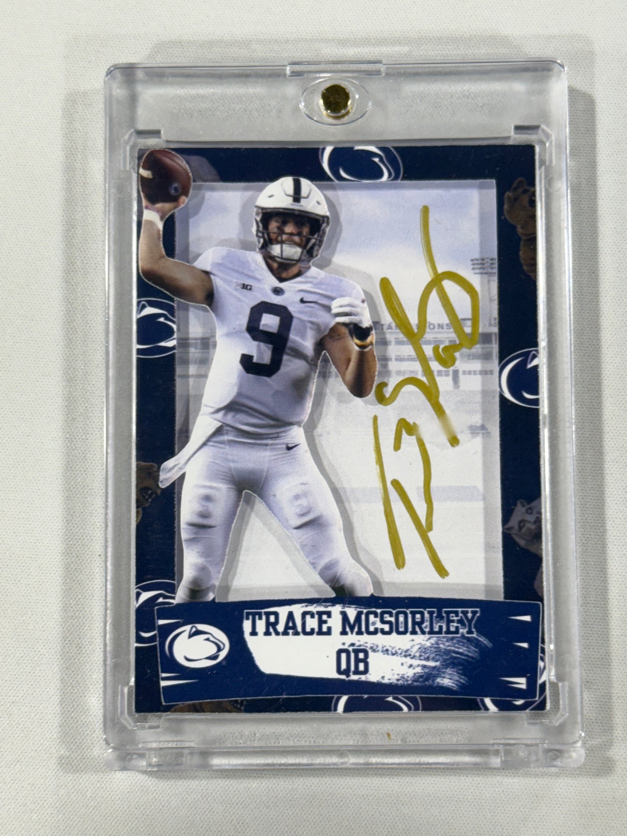Trace McSorley Signed Custom Card Penn State Throw