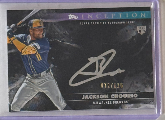 2024 Topps Inception Jackson Chourio Silver Signings Auto /125 Brewers RC Rookie