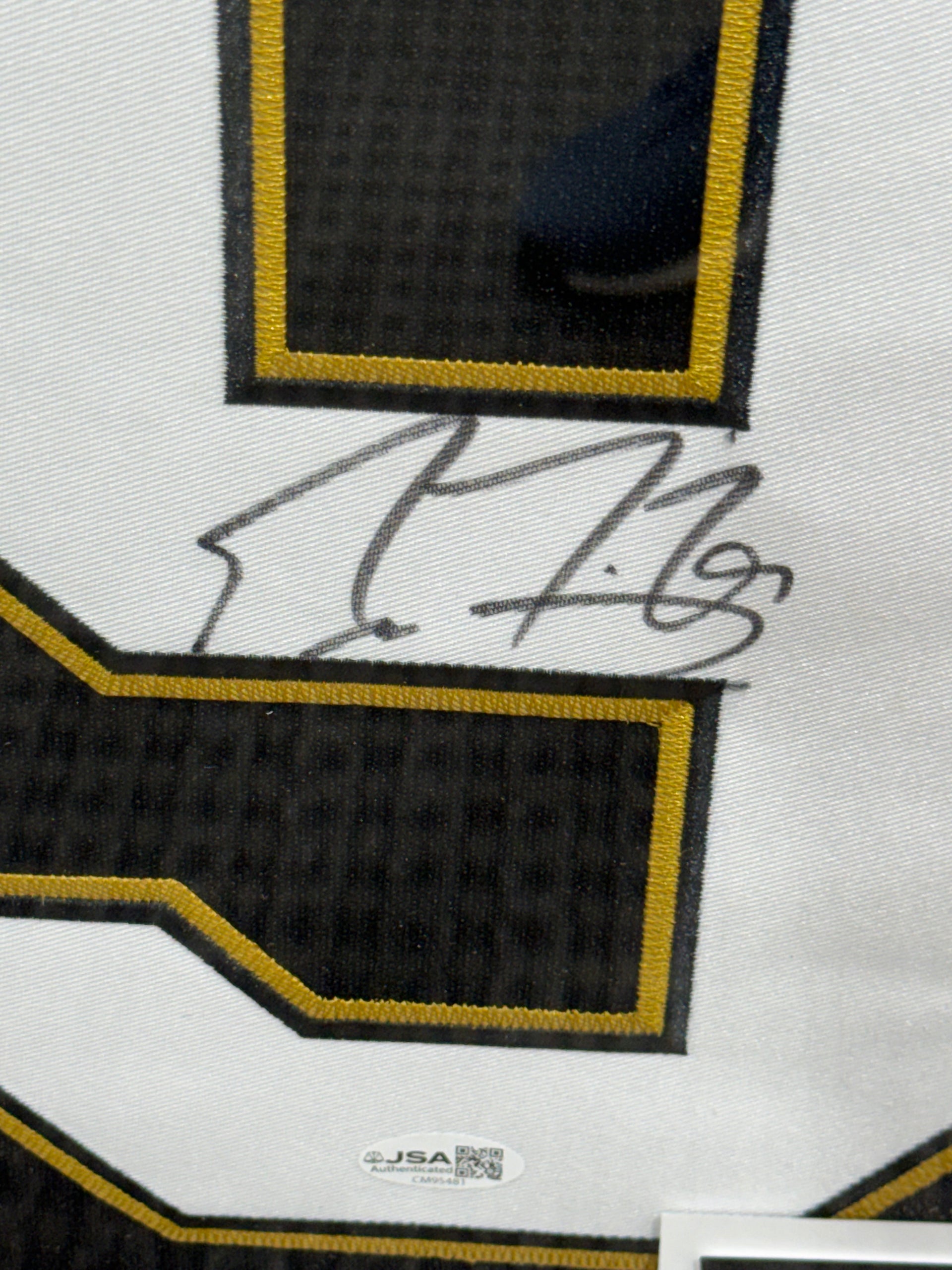 MARC ANDRE FLEURY SIGNED AUTOGRAPH PITTSBURGH PENGUINS JERSEY JSA Black