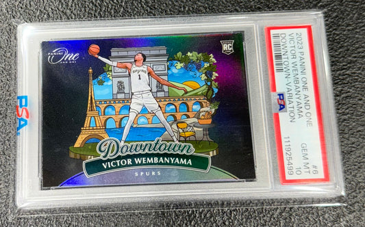 2023-24 One And One Victor Wembanyama Variation Downtown RC Case Hit SSP PSA 10