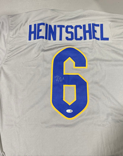 Mason Heintschel Signed Gray Custom Pitt Panthers Jersery JSA Size L