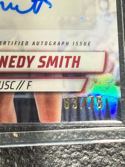 2024-25 Bowman U Chrome Kennedy Smith 1st Green Reptilian Auto /75 USC