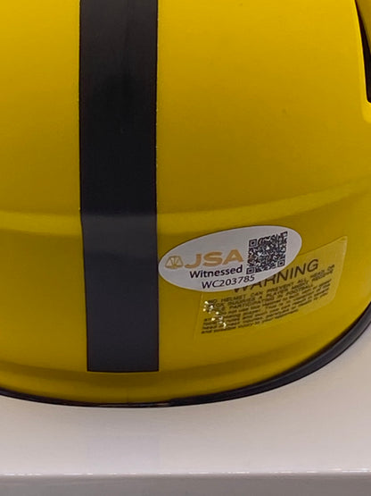 Chris Boswell signed Pittsburgh Steelers Rave Mini Helmet JSA