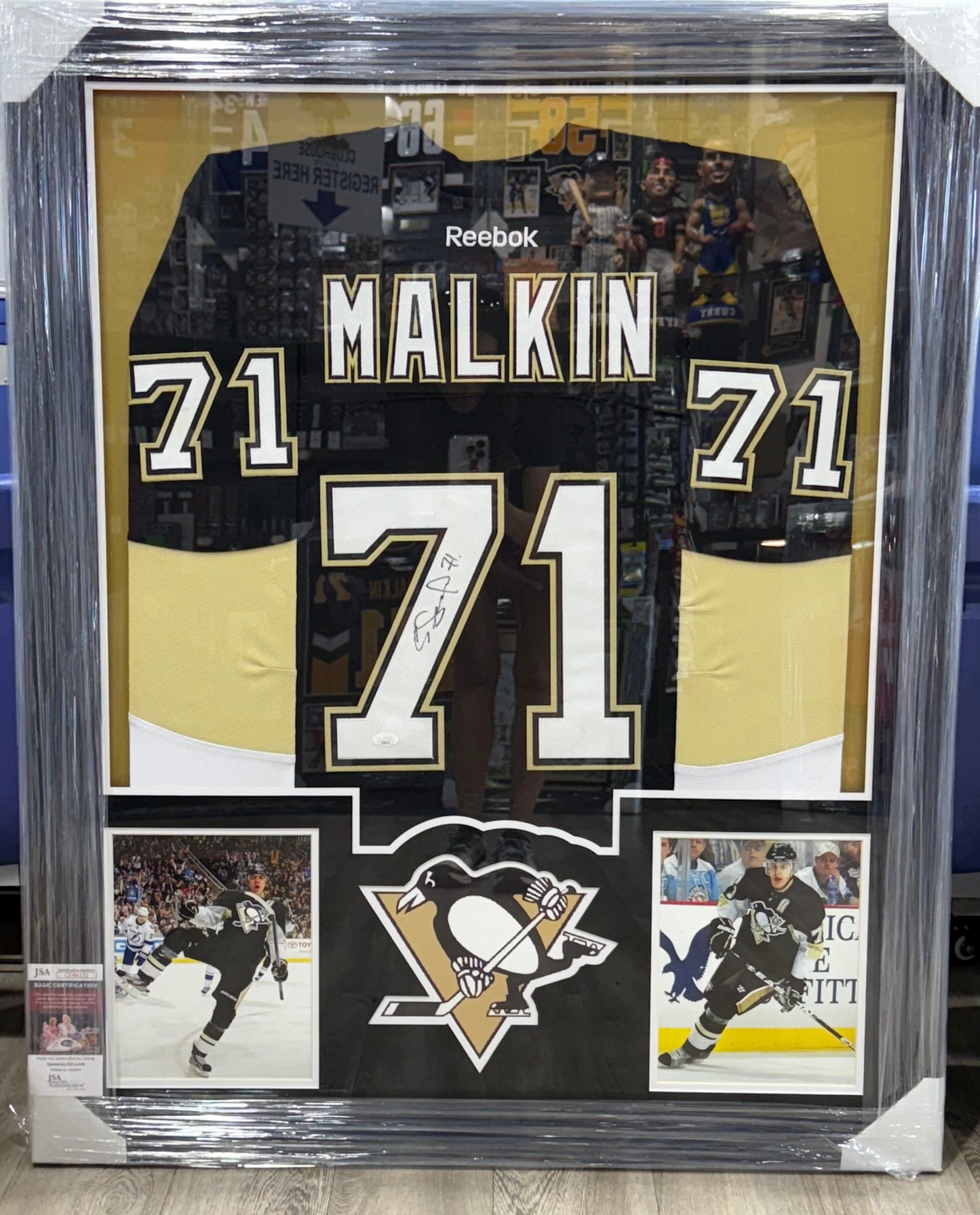 Evgeni Malkin Signed Framed Jersey Pittsburgh Penguins JSA
