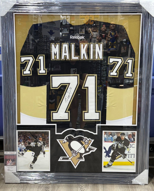 Evgeni Malkin Signed Framed Jersey Pittsburgh Penguins JSA