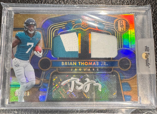2024 Panini Gold Standard Brian Thomas Jr. Rookie Auto Dual Patch /10 Jaguars