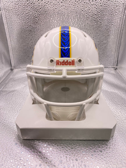 Mason Heintschel Signed Mini White Speed Pittsburgh Panthers Pitt Helmet JSA