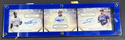 2024 Topps Luminaries Guiding Light Triple Auto Book - Griffey /Ichiro /J-Rod /5